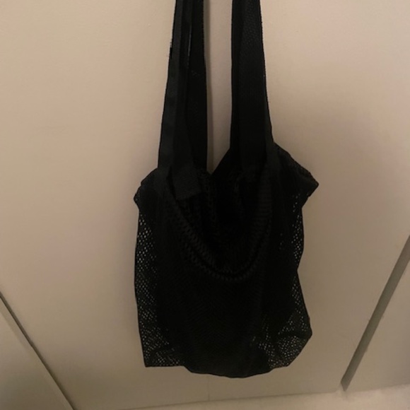 Black Mesh Nylon Tote Bag (2 in 1) - Picture 8 of 8